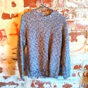 Bonobos Heavy Marled Sweater Navy Blue Slim Large